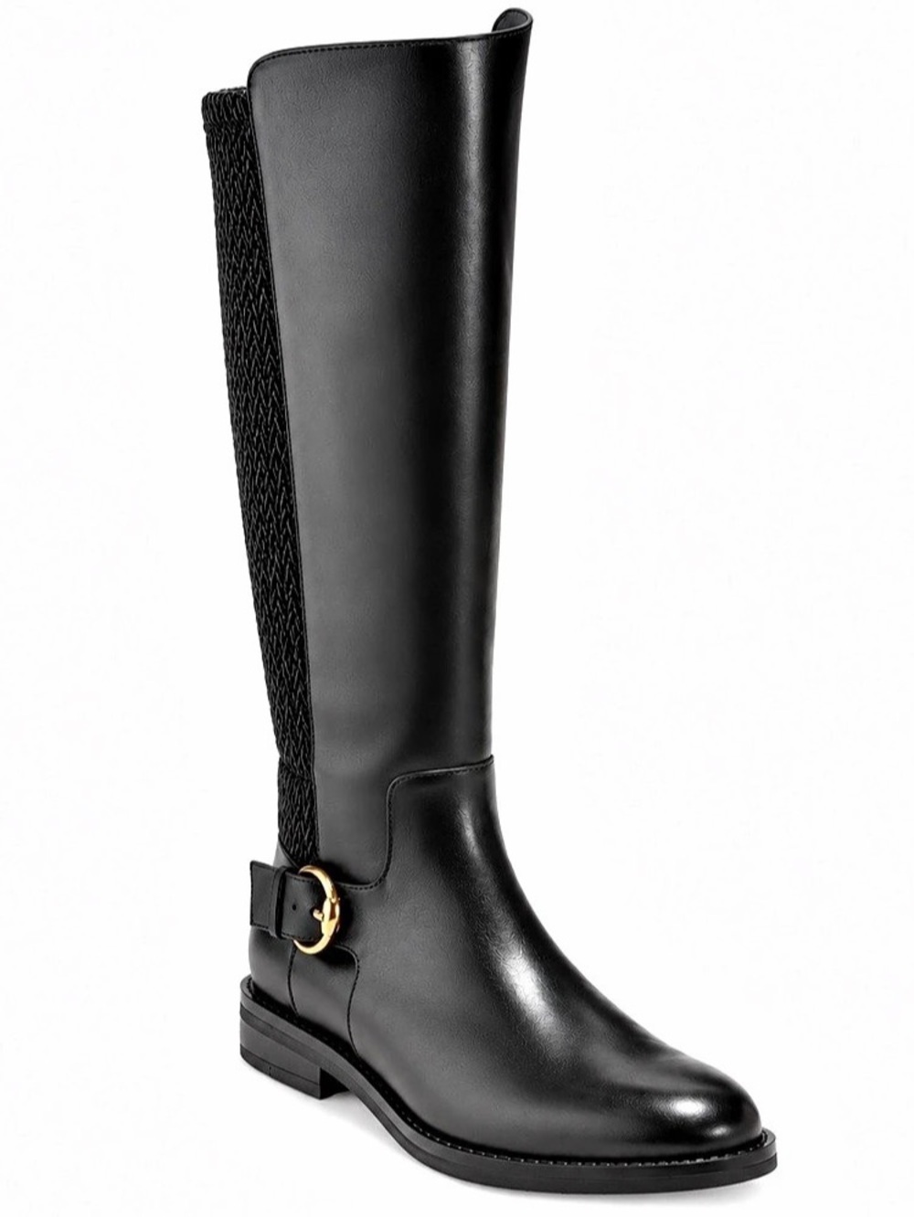 Cole Haan Clover Stretch Black Leather Knee High Boots Women’s Size 7.5B